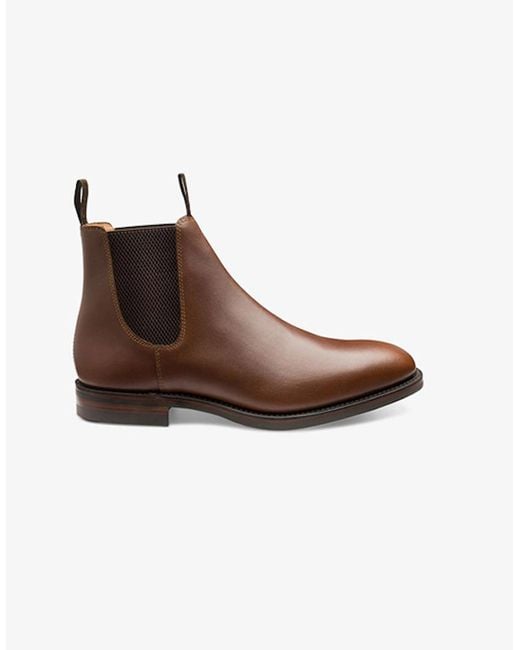 Loake Brown Chatsworth Leather Chelsea Boot for men