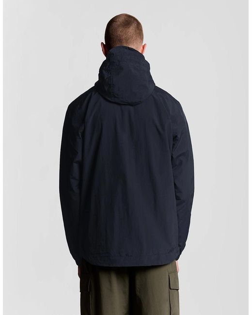 Lyle & Scott Blue Water Resistant Hooded Jacket for men