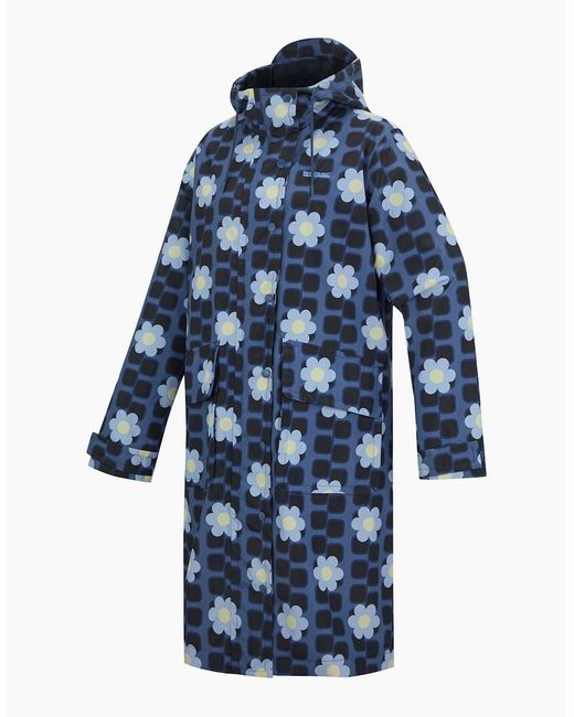 Regatta Blue Ladies Orla Kiely Floral Long Length Waterproof Jacket