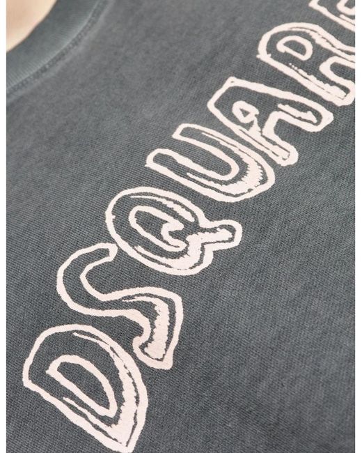 DSquared² Gray Best Fade Logo Charcoal Sweatshirt for men