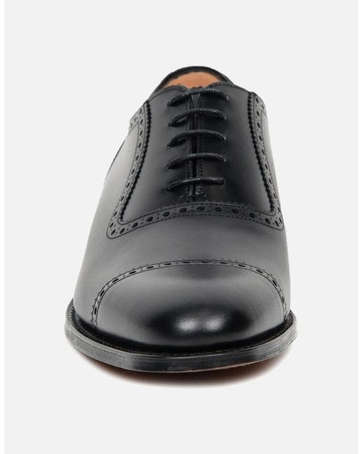 Cheaney Black Fenchurch Oxford Shoes for men
