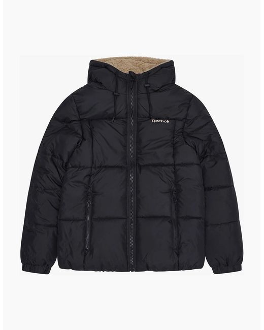 Reebok Blue Rb2103 Reversible Puffer Sherpa