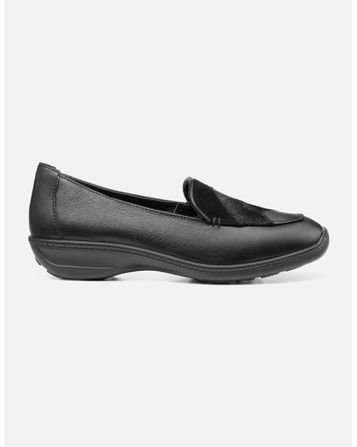 Hotter Black Faith Ii Slip On Shoes
