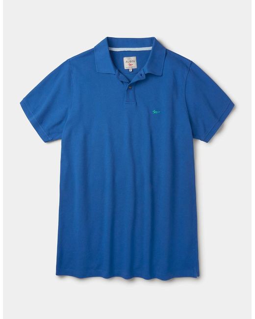 aubi Blue Oliver Pique Polo for men