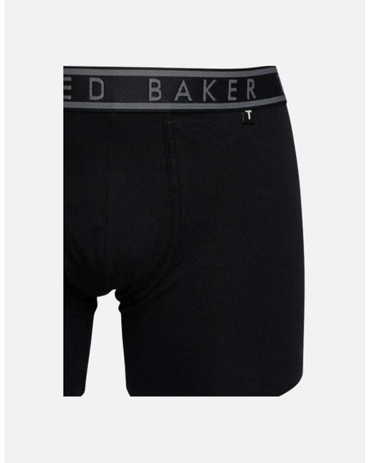 Ted Baker Black 3-Pack Geo Print Boxer Briefs for men