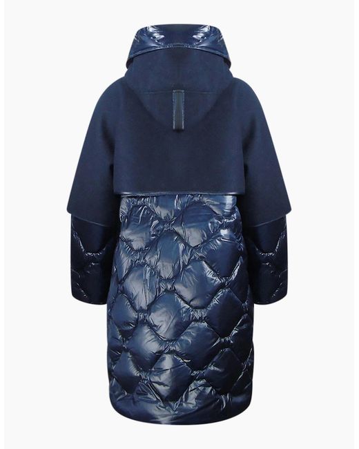 Parajumpers Blue Joy Oversize Long Hooded Down Jacket