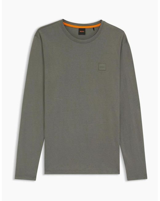 Boss Gray Tacks Long Sleeve Top for men