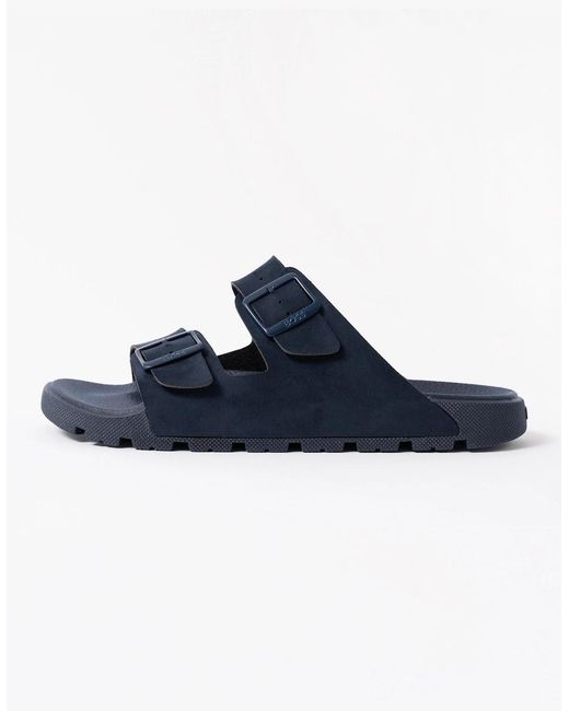 Boss Blue Boss Surfley Twin-Strap Slides With Branded Buckles for men