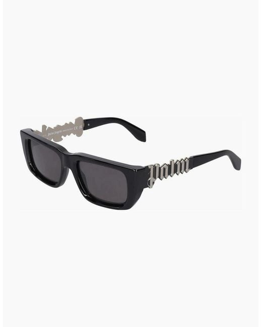Palm Angels Black Milford Rectangle Sunglasses for men