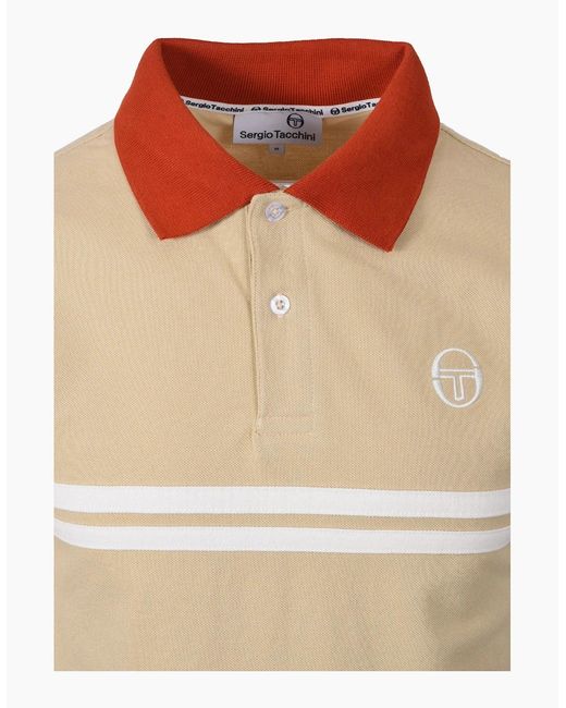 Sergio Tacchini Natural Seregio Tacchini Supermac Polo Mojave Desert/Rooibos Tea/Gardenia for men