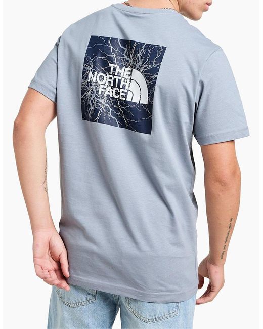 The North Face Gray T Shirts Electric Box Short Sleeve Summer Cotton Tee for men