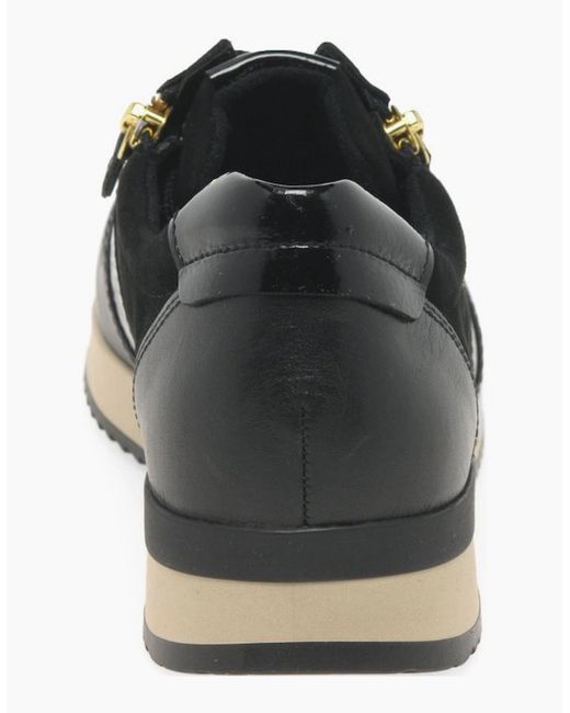 Gabor Black Lulea Casual Trainers