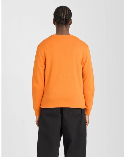 Lyle & Scott Orange Cotton Crew Neck Sweatshirt for men