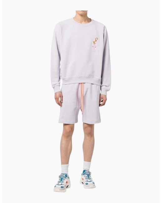 Vivienne Westwood Gray Orb Logo-Embroidered Shorts for men