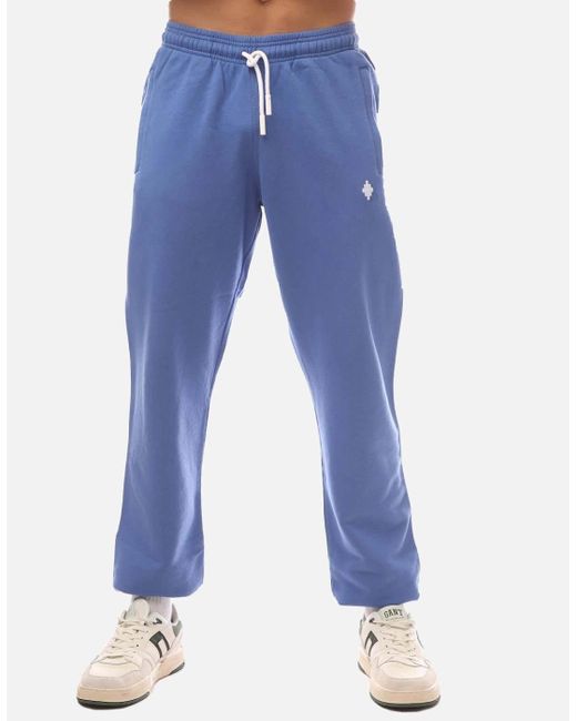 Marcelo Burlon Blue Cross Relaxed Sweatpants for men