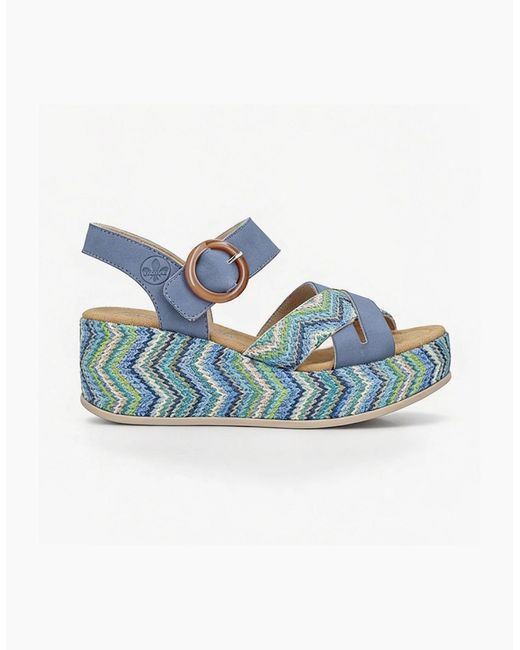 Rieker Blue 69469 Ankle Strap Sandals