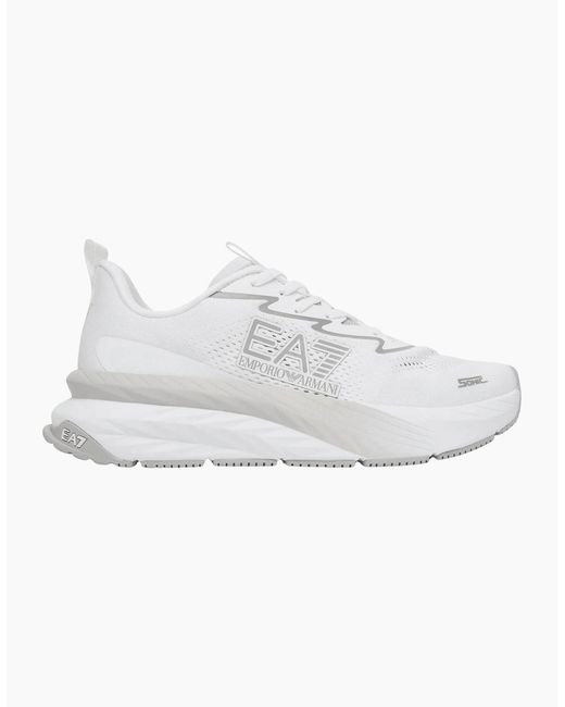 EA7 White Sonic Sneaker Trainer for men