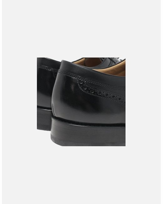 Loake Black Woodstock Lace Up Half Brogues for men
