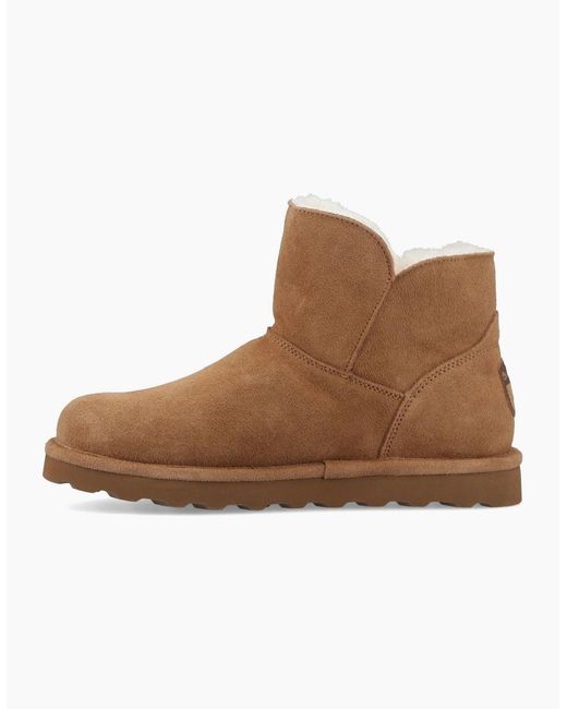 BEARPAW Brown Magnolia Suede Hickory Winter Ankle Boots
