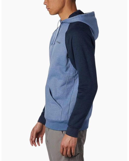 Columbia Blue Hart Mountain Ii Hoodies Regular Cotton Pullover Hooded Jumpers for men