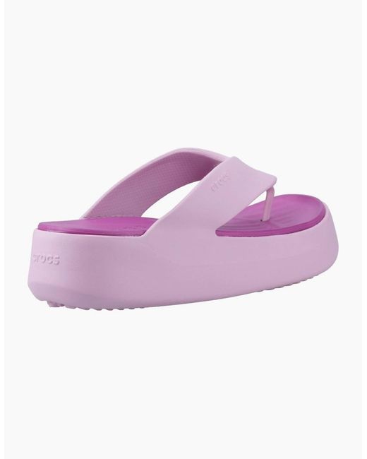 CROCSTM Purple Getaway Platform Flip Toe Post Sandals