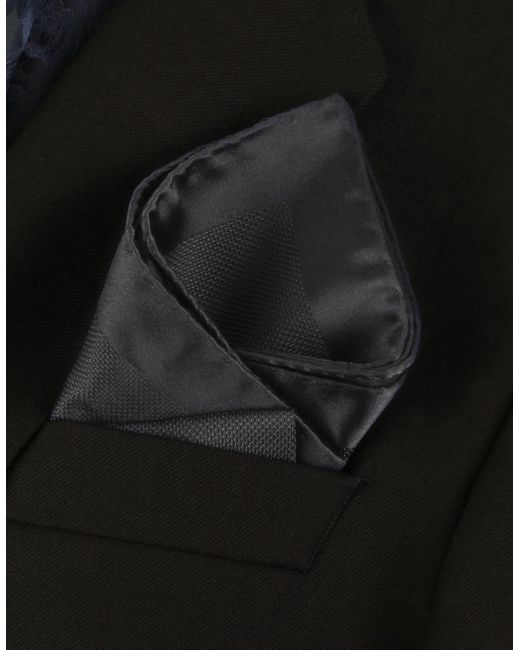 McQueen Black Pocket Square for men