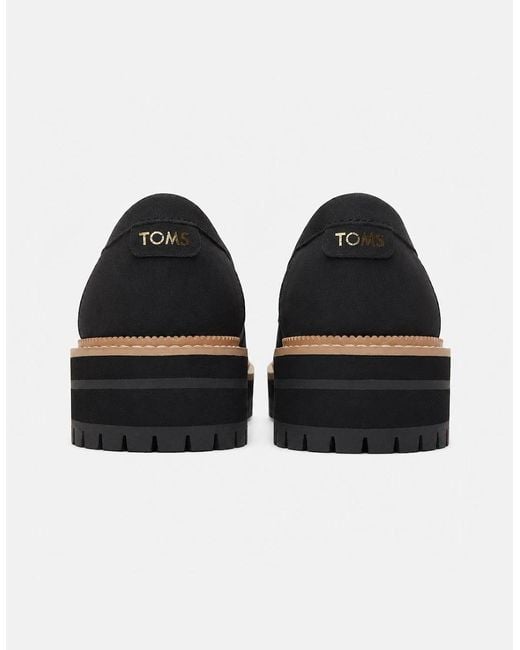 TOMS Black Cara Loafer Shoes