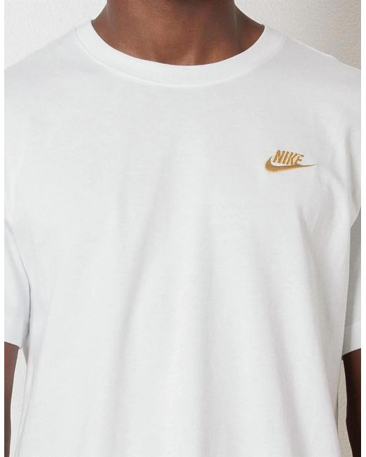 Nike White Club Crew Neck T-Shirt for men