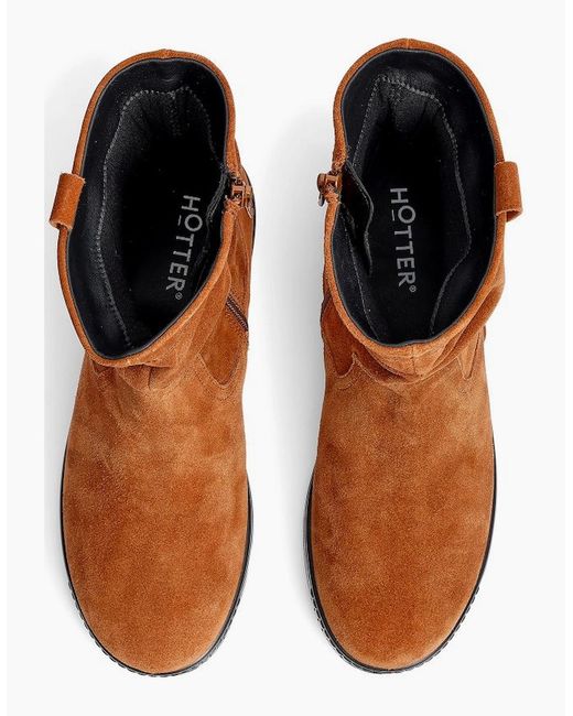 Hotter Brown Sprite Ankle Boots