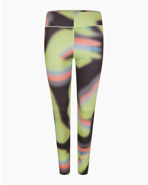 Diadora Green Abstract Patterned Shapewear Leggings