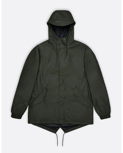 Rains Black Fishtail Jacket