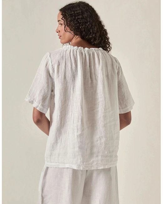 James Lakeland Natural Pure Linen Blouse