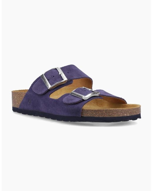 Hush Puppies Blue Brixley Mules