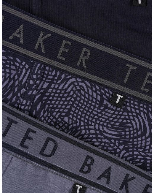 Ted Baker Blue 3-Pack Cotton Boxer Briefs Boxer Briefs for men