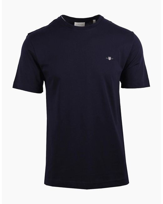 Gant Blue Reg Shield Ss T-Shirt Evening for men