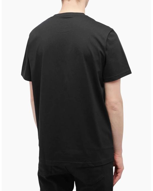 Fred Perry Black T Shirt Textured Laurel Wreath Logo Crew Neck Short Sleeve Summer Tee for men