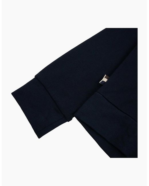 Aquascutum Blue Active Big Logo Hoodie for men