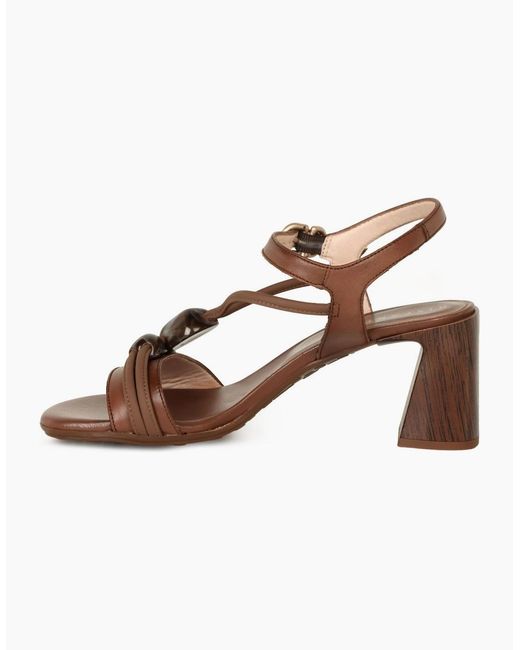 Hispanitas Brown Orquidea Block Heel Sandals