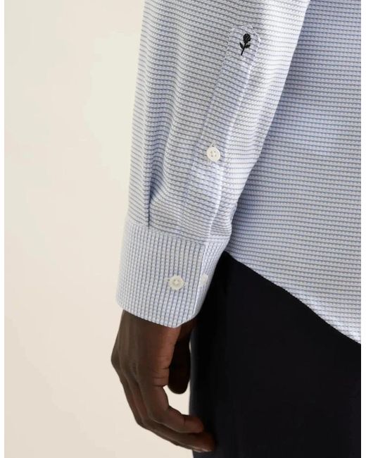 Seidensticker White Slim Fit No Iron New Kent Structured Business Shirt Light for men