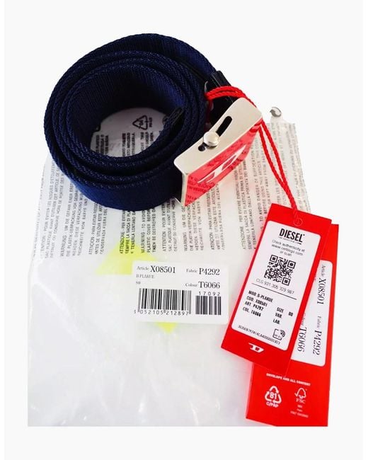 DIESEL Red B-Plakue Webbing Belt Work Belt Metal Buckle Waistbelt Army Golf New for men