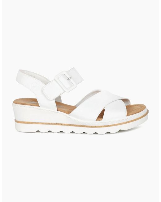 Rieker Metallic Jamaica Wedge Heel Sandals