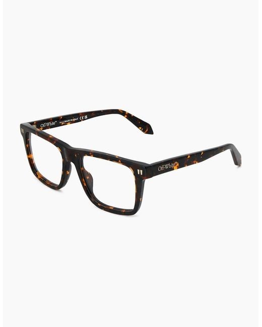 Off-White c/o Virgil Abloh Brown Style 8J Rectangle Full Rim Sunglasses for men