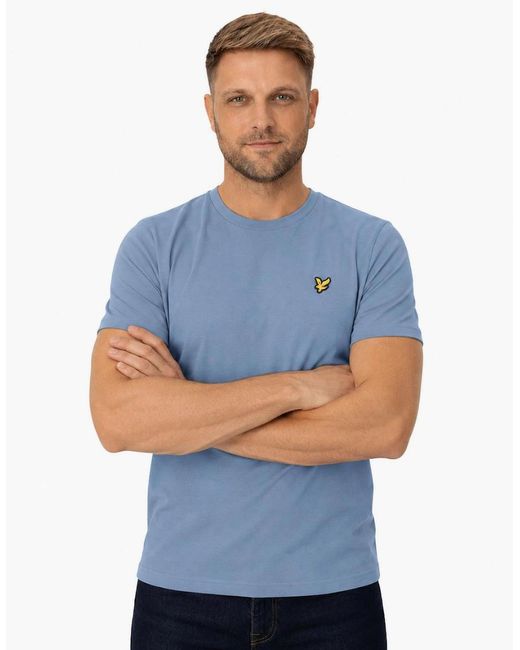 Lyle & Scott Blue Lyle & Scott Plain T-Shirt Power for men