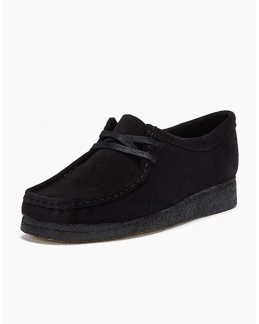 Clarks Black Originals Wallabee Suede Shoes