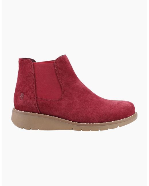Hush Puppies Red Leonie Suede Boots