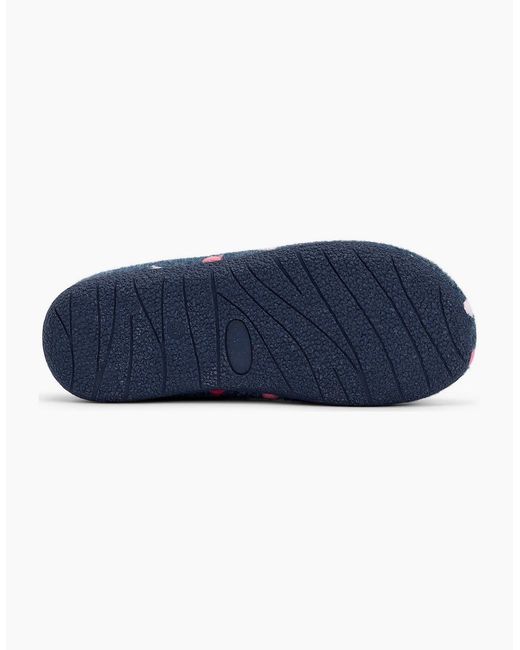 Hotter Blue Dotty Slippers