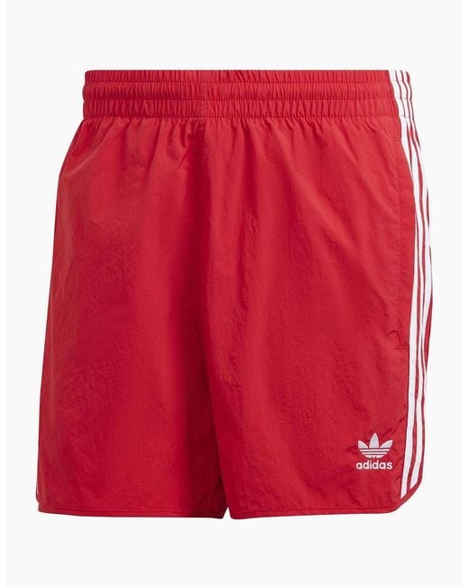 Adidas Originals Red Adicolor Classics Sprinter Shorts for men
