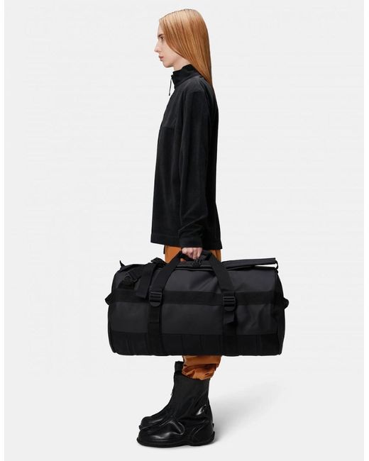 Rains Black Texel Duffel Bag