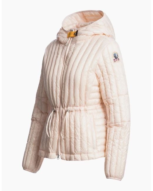 Parajumpers White Kun Blush Hooded Down Jacket