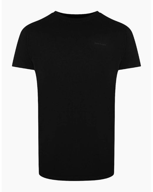 Palm Angels Black Tri-Pack Tonal Classic Logo And T-Shirts